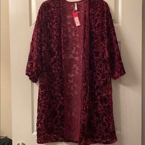 NWT VELVET KIMONO